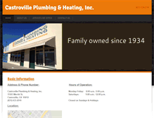 Tablet Screenshot of castrovilleplumbing.com